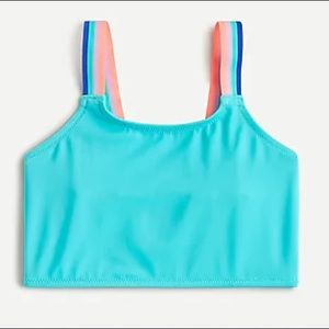 JCrew Girls' rainbow strap two-piece swimsuit top